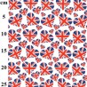 100% Cotton Digital Fabric Rose & Hubble Hearts Union Jack Flags 150cm Wide