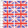 100% Cotton Poplin Fabric Union Jack Flags United Kingdom UK