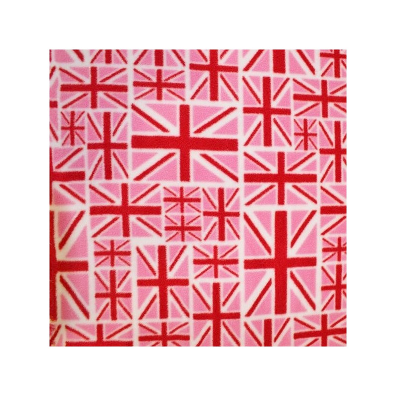 Printed Anti Pil Fleece Fabric United Kingdom Flag UK Great Britain Patriotic