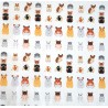 100% Cotton Digital Fabric Oh Sew Cheeky Hamsters in Lines Pets Animals