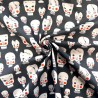 100% Cotton Digital Fabric Oh Sew Broken Dolls Heads Spooky Horror Halloween