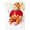 King Cole Knitting Pattern Baby Set Knitted in Cottonsoft DK 6021