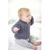 King Cole Knitting Pattern 6016 Baby Cardigans & Sweater Knitted in Comfort Aran
