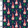 Polycotton Fabric Christmas Gifting Gonks Present Forest Festive Xmas Gnomes