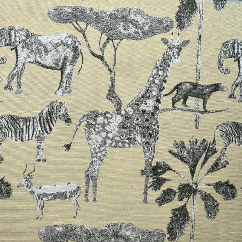 Tapestry Fabric Sabana Safari Animals Wildlife Upholstery Furniture 140cm Wide - NWJ0-Sabana