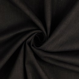 100% Plain Washed Linen Fabric Breathable Dress Material Upholstery 136cm Wide Black