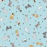 100% Cotton Fabric Nutex Canines & Felines Cats Dogs Puppy Kitten Animals Pets