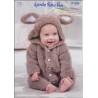 Wendy Wools Knitting Pattern P1295 Baby Onesie in Peter Pan Precious Chunky