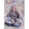 Wendy Wools Knitting Pattern P1300 Hat and Mittens in Peter Pan Precious Chunky