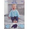 Wendy Wools Knitting Pattern PP001 Baby Cardigans Knitted in Peter Pan DK