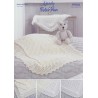 Wendy Wools Knitting Pattern PP006 Baby Blankets & Teddy Knitted in Peter Pan DK