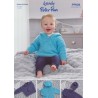 Wendy Wools Knitting Pattern PP008 Baby Sweater Cardigan & Hat in Peter Pan DK