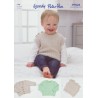 Wendy Wools Knitting Pattern PP028 Baby Sweater & Cardigan in Peter Pan 4Ply