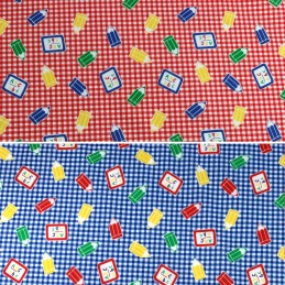 Polycotton Fabric Checkered...