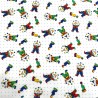 Polycotton Fabric Circus Acts Teddy Clown Seal Animals Spots Balls Kids