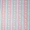 Polycotton Fabric Vintage Rows of Flowers Floral Stripes Princes Way