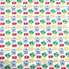 Polycotton Fabric Rainbow Colouring Teddy Duck Rabbit Hearts Toys Kids Nursery