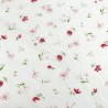Polycotton Fabric Painted Look Floating Flowers Floral Flower Padfield Road