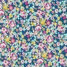 100% Cotton Poplin Fabric Passion Floral Bunched Retro Flowers