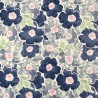 100% Cotton Poplin Fabric Pansy Day Dream Large Floral Bunched Retro Flowers