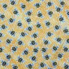 100% Cotton Poplin Fabric Honeycomb Honey Bees Insects Bumble Bee