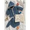 King Cole Knitting Pattern 2797 Sweater Jacket & Gilet Knitted in King Cole DK