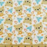 Bears Day Out Camping Roasting Marshmallows 100% Cotton Fabric Flannel