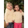 King Cole Knitting Pattern 3098 Sweater & Coat Knitted in any King Cole Aran