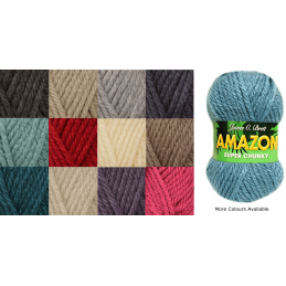 James C Brett Amazon Super Chunky 100g Knitting Yarn Knit Wool Craft