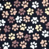 Polycotton Fabric Large 47mm Paw Prints Dog Doggy Puppy Paws 112cm Wide