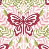 Polycotton Fabric Mirrored Butterfly Butterflies Floral Flower Animals
