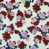SALE 100% Viscose Fabric Summer Dress Floral Flower Roses 140cm Wide
