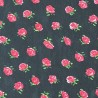 SALE Chiffon Print Dress Fabric Rose Floral Flowers Black 145cm Wide
