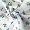 Polycotton Fabric Flower Floral Roses Avocet Close