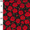 100% Cotton Poplin Fabric Rose and Hubble Floral Flower Garden Poppies