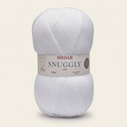 Sirdar White Snuggly 3 Ply 100g Ball Knit Craft Yarn White