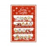 100% Cotton Fabric Little Johnny Cute Christmas Candy Calendar