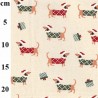 100% Cotton Fabric John Louden Christmas Dachshund Dogs