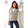 King Cole Knitting Pattern 6035 Slipover & Sweater Knitted in Merino Blend DK