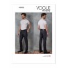 Vogue Patterns V1915 Men's Close-Fitting Tapered Leg Jeans Fly Zipper Closing