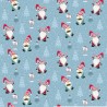 100% Cotton Fabric Nutex Winter Gonks Christmas North Pole Festive 112cm Wide