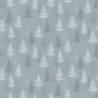 100% Cotton Fabric Nutex Trees White Christmas Forest Snow Xmas Festive