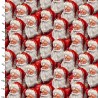 100% Cotton Fabric 3 Wishes Christmas Bunched Santa's Xmas Realism