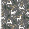 100% Cotton Fabric 3 Wishes Christmas Reindeer Floral Holly Snowflake