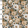 100% Cotton Poplin Fabric Rose & Hubble Bunched Flowers River Road