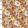 100% Cotton Poplin Fabric Rose & Hubble Bunched Flowers River Road