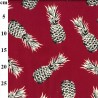 100% Cotton Poplin Fabric Rose & Hubble Pineapples Tossed Fruit