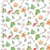 100% Cotton Fabric 3 Wishes Sugar and Spice Christmas Gingerbread Cookies Treats