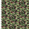 100% Cotton Fabric 3 Wishes Christmas Holly and Pinecones Berries Leaves Floral