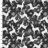 100% Cotton Fabric 3 Wishes Christmas Tossed Reindeer Scattered Snowflakes Snow